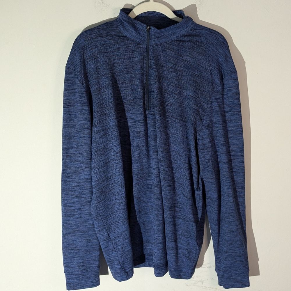 Pro Tour Blue Lightweight Quarter Zip Pullover Sweatshirt Men's Size Large